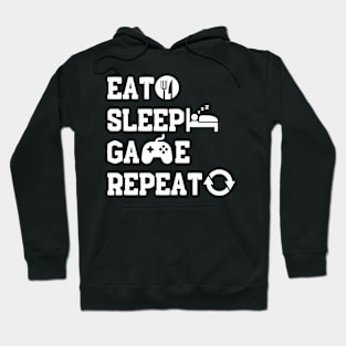 Gamerlife eat sleep game repeat Hoodie